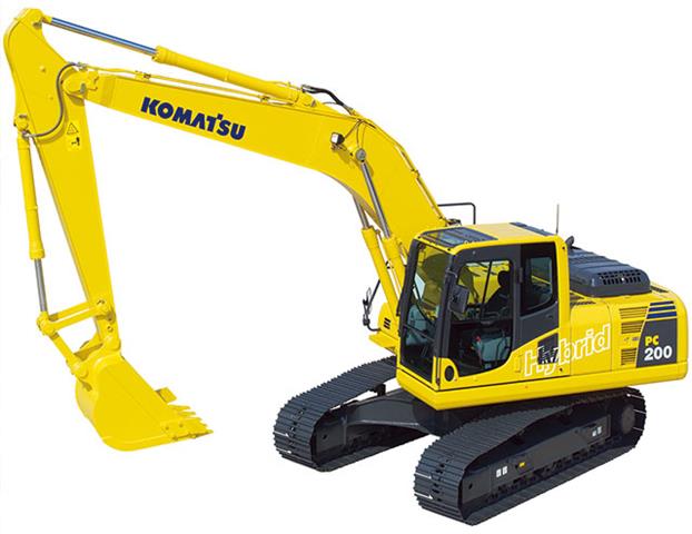 Komatsu lança primeira escavadeira hidráulica híbrida